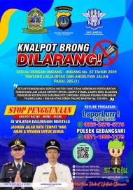 HIMBAUAN RESMI TENTANG LARANGAN PENGGUNAAN KNALPOT BRONG DI WILAYAH KALURAHAN MERTELU